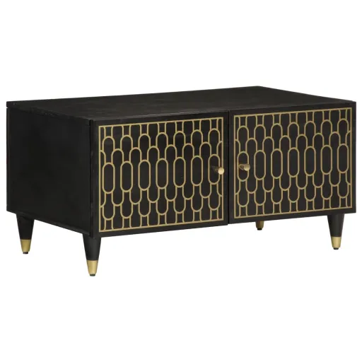 Mesa de Centro de Madera Maciza de Mango 80x50x40 cm