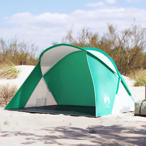 Tienda de Playa 2 Personas Impermeable Apertura Rápida Verde