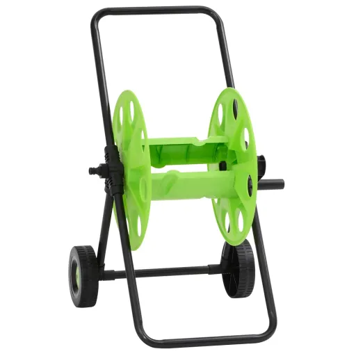 Carreto de Rollo Para Manguera Acero Verde 60 m 1/2"