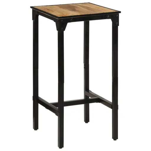 Mesa de Bar Madera Maciza de Mango Rugoso 60x55x107 cm