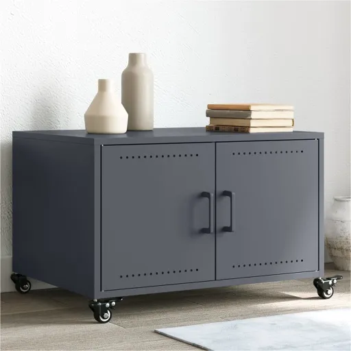 Mesa de Centro Acero Gris Antracita 68x50x43,5 cm