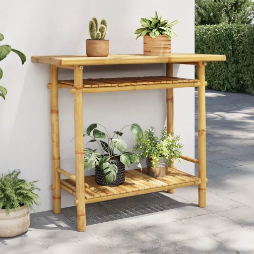 Mesa Consola de Bambú 90x37x75 cm