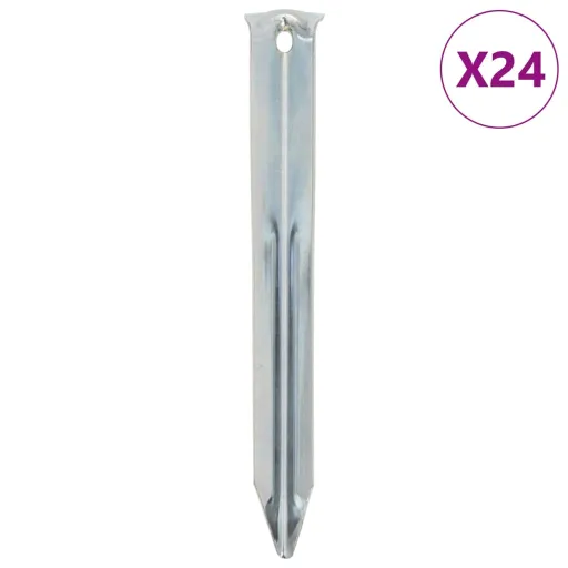 Clavijas Para Tienda 24 Uds Acero Galvanizado 17 cm Ø20 mm