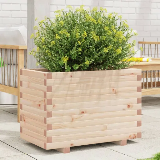 Jardinera Madera Maciza de Pino 70x40x49,5 cm