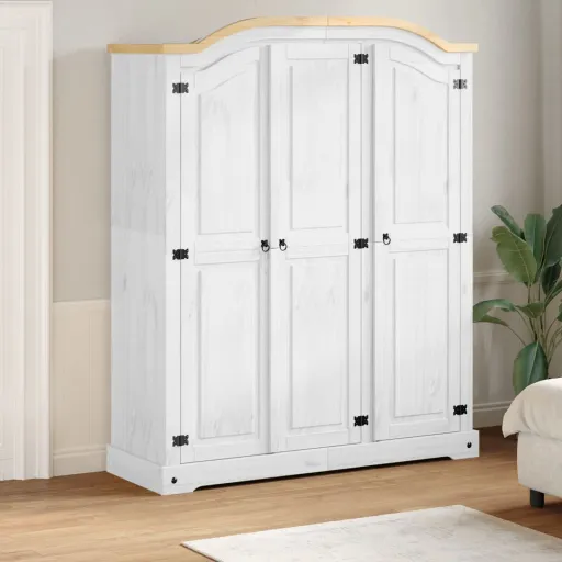 Armario Corona Madera Maciza de Pino 151,5x52x186 cm