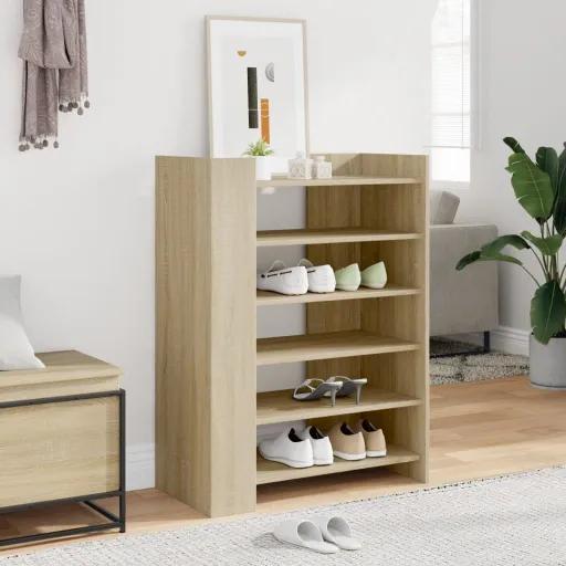 Mueble Zapatero Madera Ingeniería Roble Sonoma 74,5x37,5x100 cm