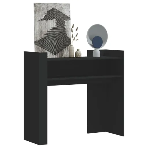 Mesa Consola de Madera de Ingeniería Negra 100x35x90 cm