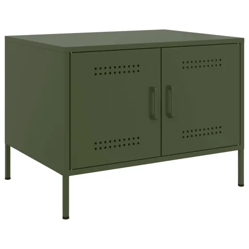 Mesa de Centro Acero Verde Oliva 68x50x50,5 cm