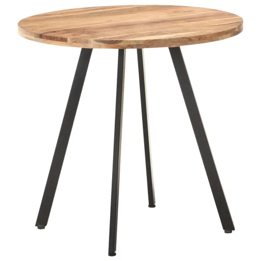 Mesa de Comedor de Madera Maciza de Acacia 80 cm