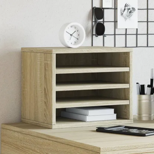Organizador Escritorio Madera Color Roble Sonoma 36x26x29,5 cm