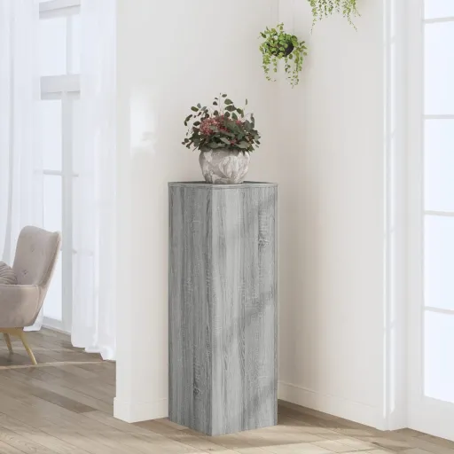 Soportes de Plantas Madera Ingeniería Gris Sonoma 33x33x100cm