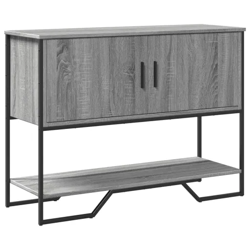Mesa Consola Madera de Ingeniería Gris Sonoma 100x35x74,5 cm