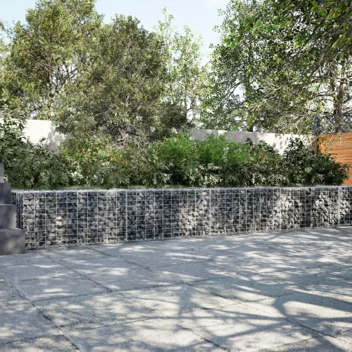 Cesta de Gaviones Con Cubierta Hierro Galvanizado 400x50x50 cm