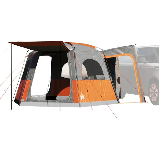 Tienda de Campaña de Coche 4 Personas Impermeable Gris-Naranja