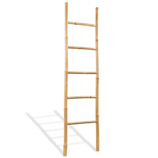 Escalera Para Toallas Con 5 Peldaños de Bambú 150 cm