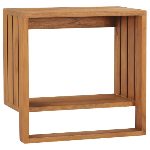 Toallero de Pared de Teca Maciza 35x20x35 cm
