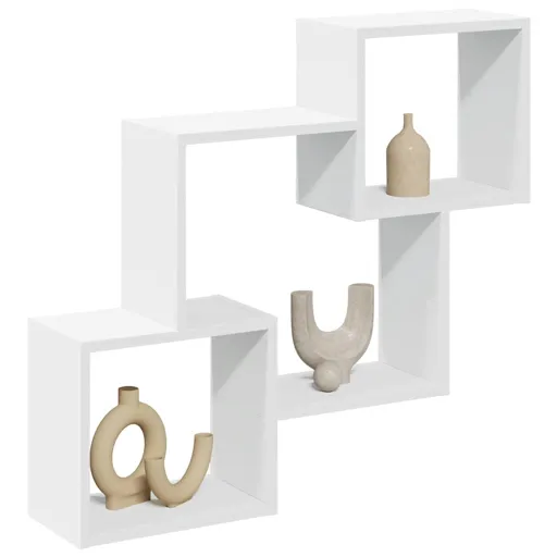 Armario de Pared Madera de Ingeniería Blanco 78x18x71 cm