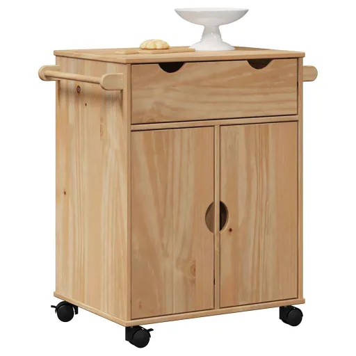 Carrito de Cocina OTTA Madera Maciza de Pino 59x45x80 cm