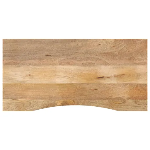 Tablero Escritorio Con Curva Madera Mango Rugosa 140x60x2,5 cm
