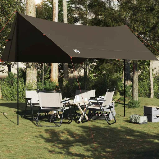 Lona de Camping Impermeable Marrón 462x306x211 cm