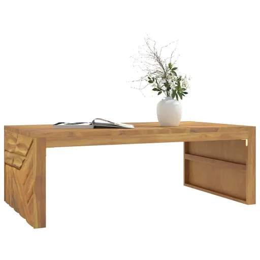 Mesa de Centro Madera Maciza de Teca 110x60x38 cm