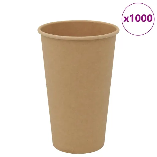 Tazas de Café de Papel 1000 Uds 16oz 400ml Marrón