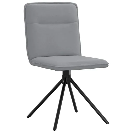Sillas de Comedor Giratorias 2 Unidades Tela Gris Claro