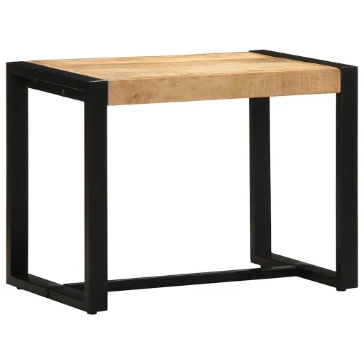 Banco 60x35x45 cm Madera Maciza de Mango Rugoso