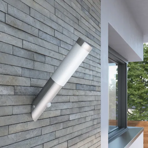 Aplique de Exterior Con Sensor, Resistente al Agua, RVS