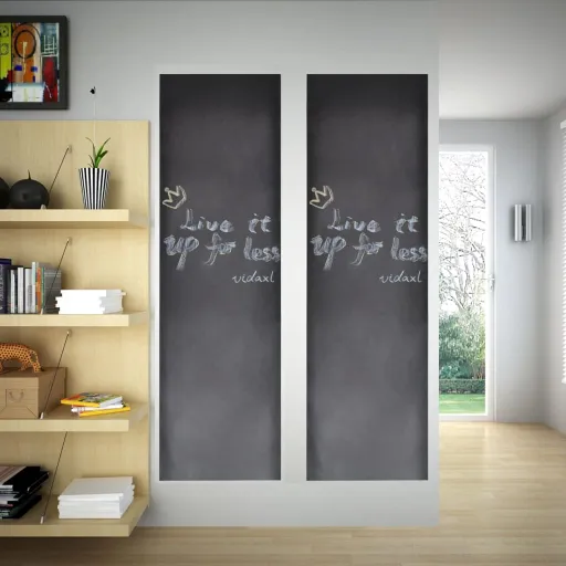 Rollo Adhesivo de Pizarra de Pared Con Tizas 2 Uds 0,45 x 2 m
