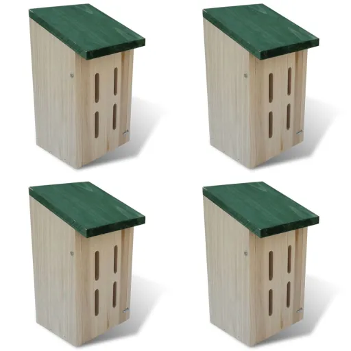 Set 4 Cajas Nido-Refugio Para Mariposas, 14 x 15 x 22 cm