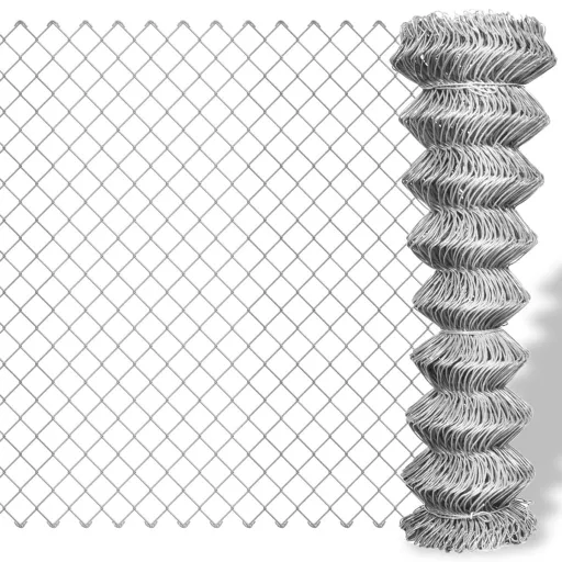Valla de Alambre Acero Galvanizado Plateado 15x1,25 m