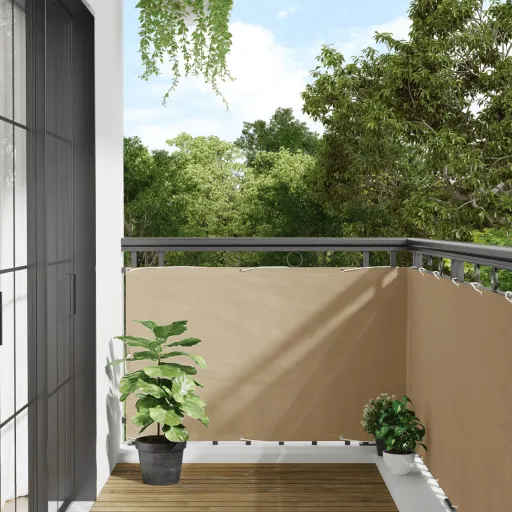 Toldo Para Balcón Tela Oxford 90x400 cm Beige