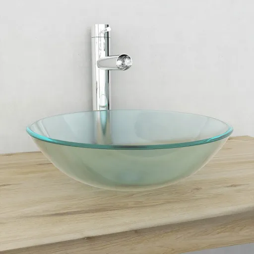 Lavabo de Vidrio Templado 42 cm Esmerilado