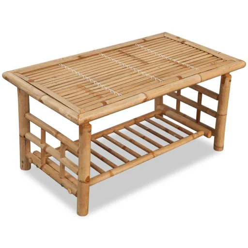 Mesa de Centro de Bambú 90x50x45 cm