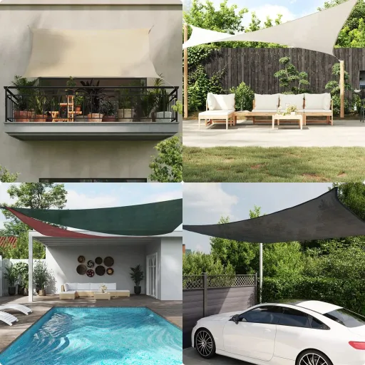 Toldo de Vela Cuadrado HDPE Blanco 3,6x3,6 m