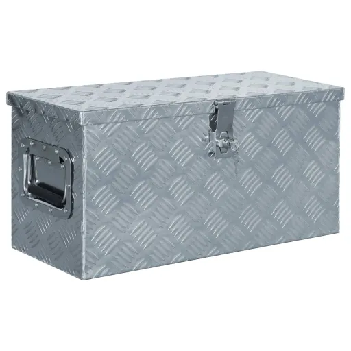 Caja de Aluminio 61,5x26,5x30 cm Plateada
