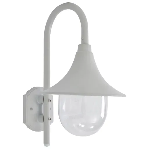 Lámpara de Pared de Jardín Aluminio Blanca E27 42 cm