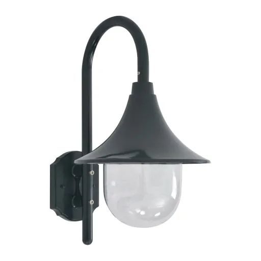 Lámpara de Pared de Jardín Aluminio Verde Oscuro E27 42 cm