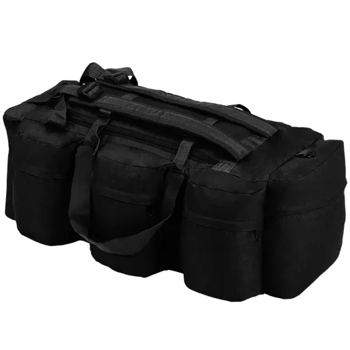 Bolso de Lona Estilo Militar 3-en-1 45 L Negro