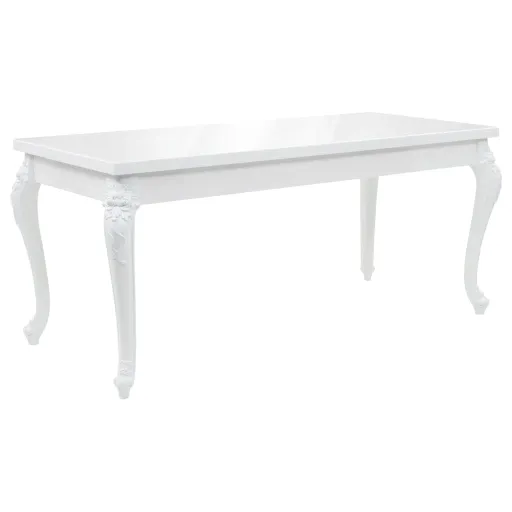 Mesa de Comedor Blanco Brillante 179x89x81 cm