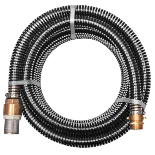 Manguera de Succión Con Conectores de Latón 7 m 25 mm Negra