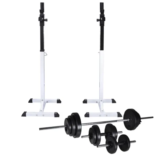 Soporte Para Sentadillas Con Barra y Mancuernas 30,5 kg