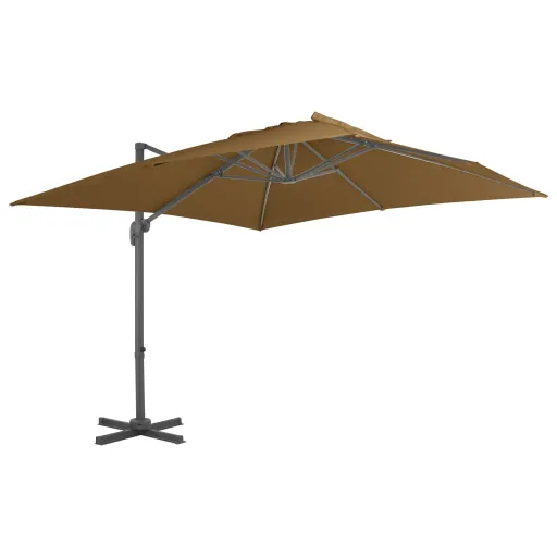 Sombrilla Jardín Voladiza Con Palo de Aluminio Taupe 300x300 cm