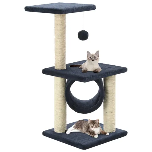 Rascador Para Gatos Con Poste de Sisal 65 cm Azul Oscuro