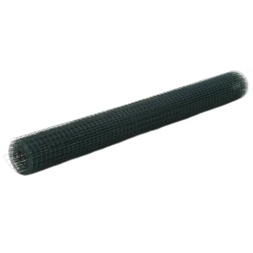Alambrada de Gallinero Acero Revestimiento PVC Verde 25x1,5 m