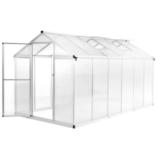 Invernadero de Aluminio 362x190x195 cm 13,41 m³