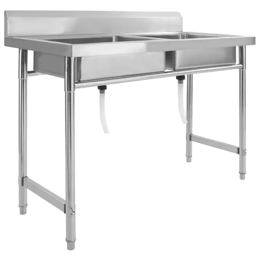 Fregadero de Cocina Con Doble Seno Acero Inoxidable