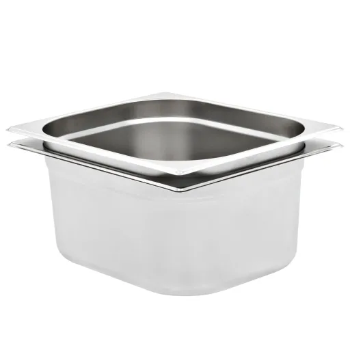 Bandejas Gastronorm 2 Unidades GN 1/2 150 mm Acero Inoxidable