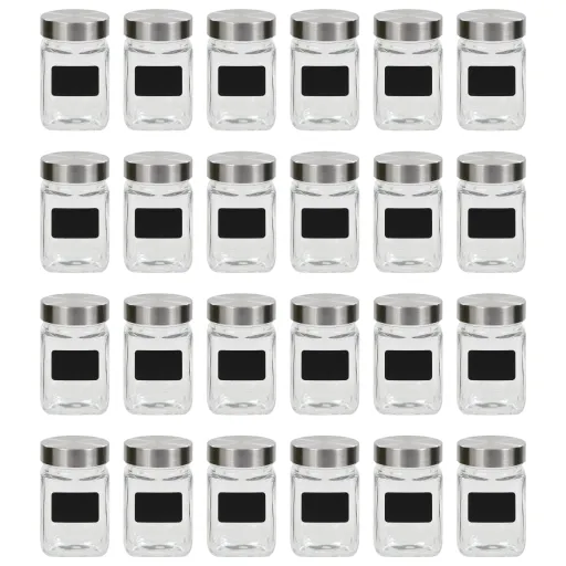 Tarros de Almacenaje Con Pegatina 24 Unidades 300 ml